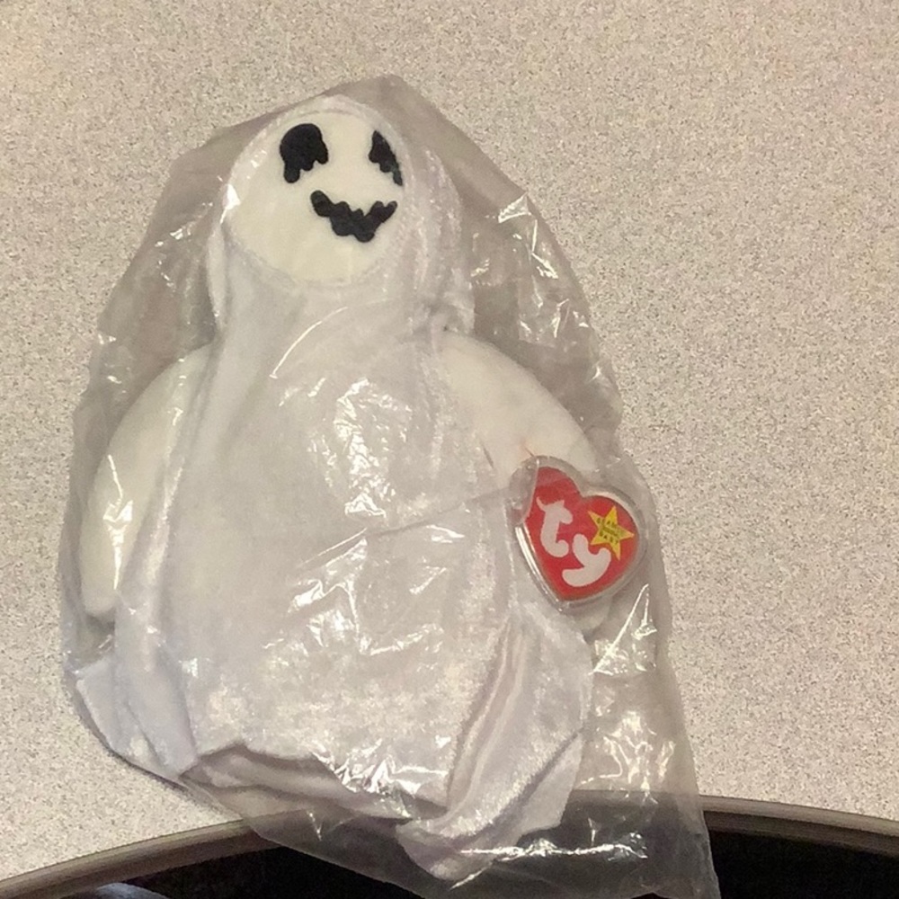 TY Beanie Baby Sheets the Ghost NEW